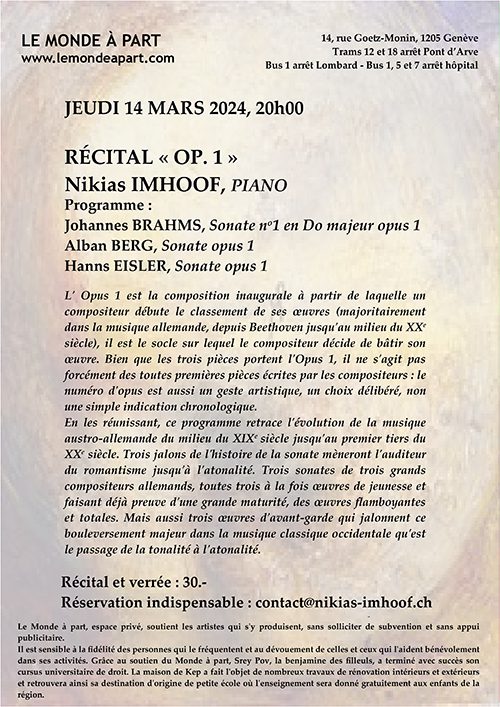 Nikias Imhoof, piano