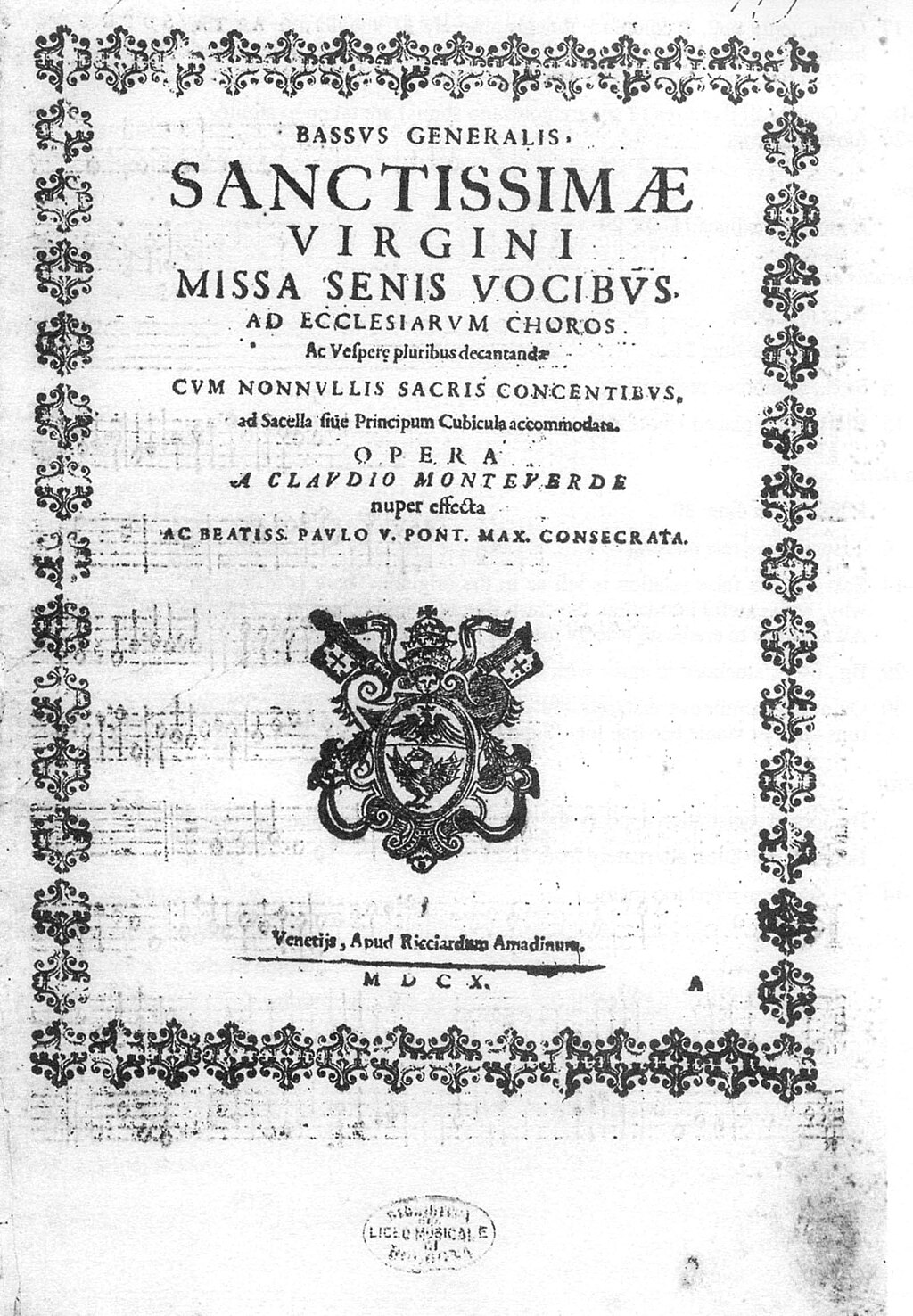 Vespro della Beata Vergine – Monteverdi