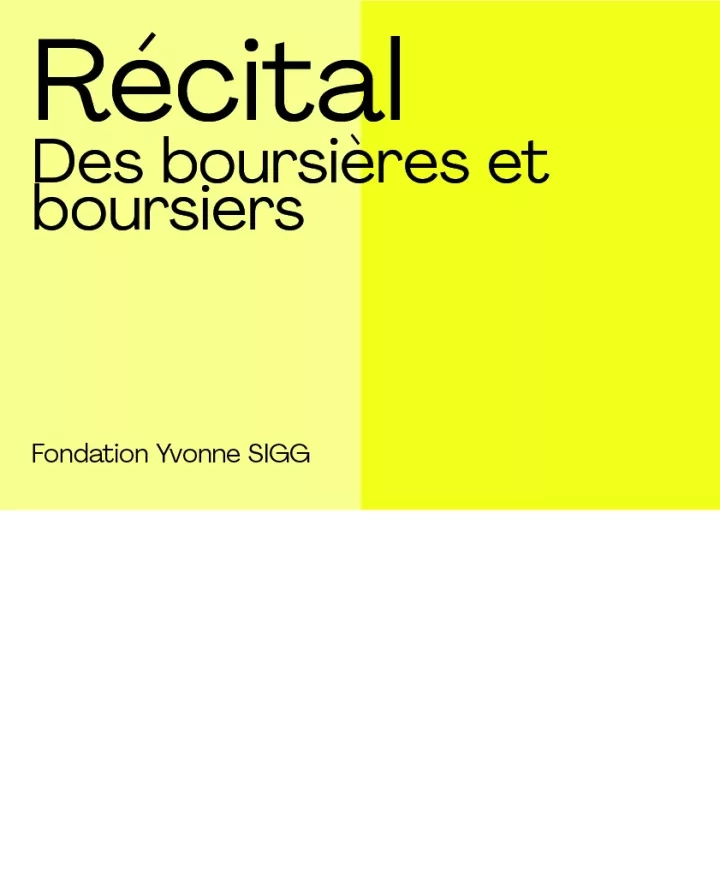 Récital des boursières et boursiers