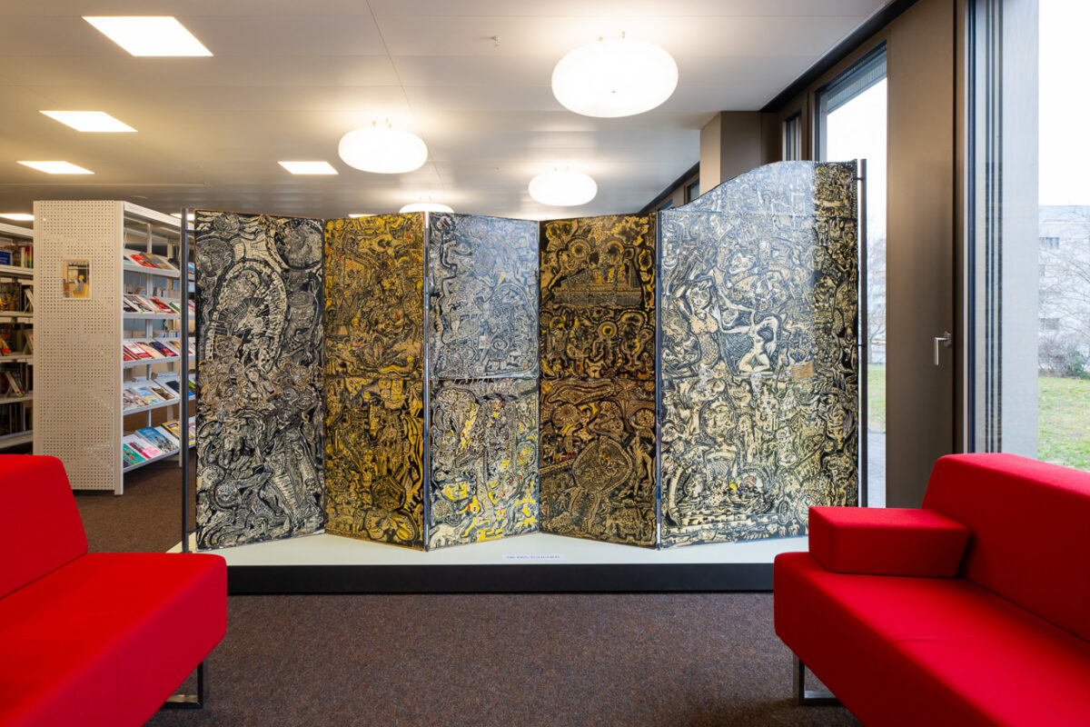 Vernissage du paravent « Black and White »