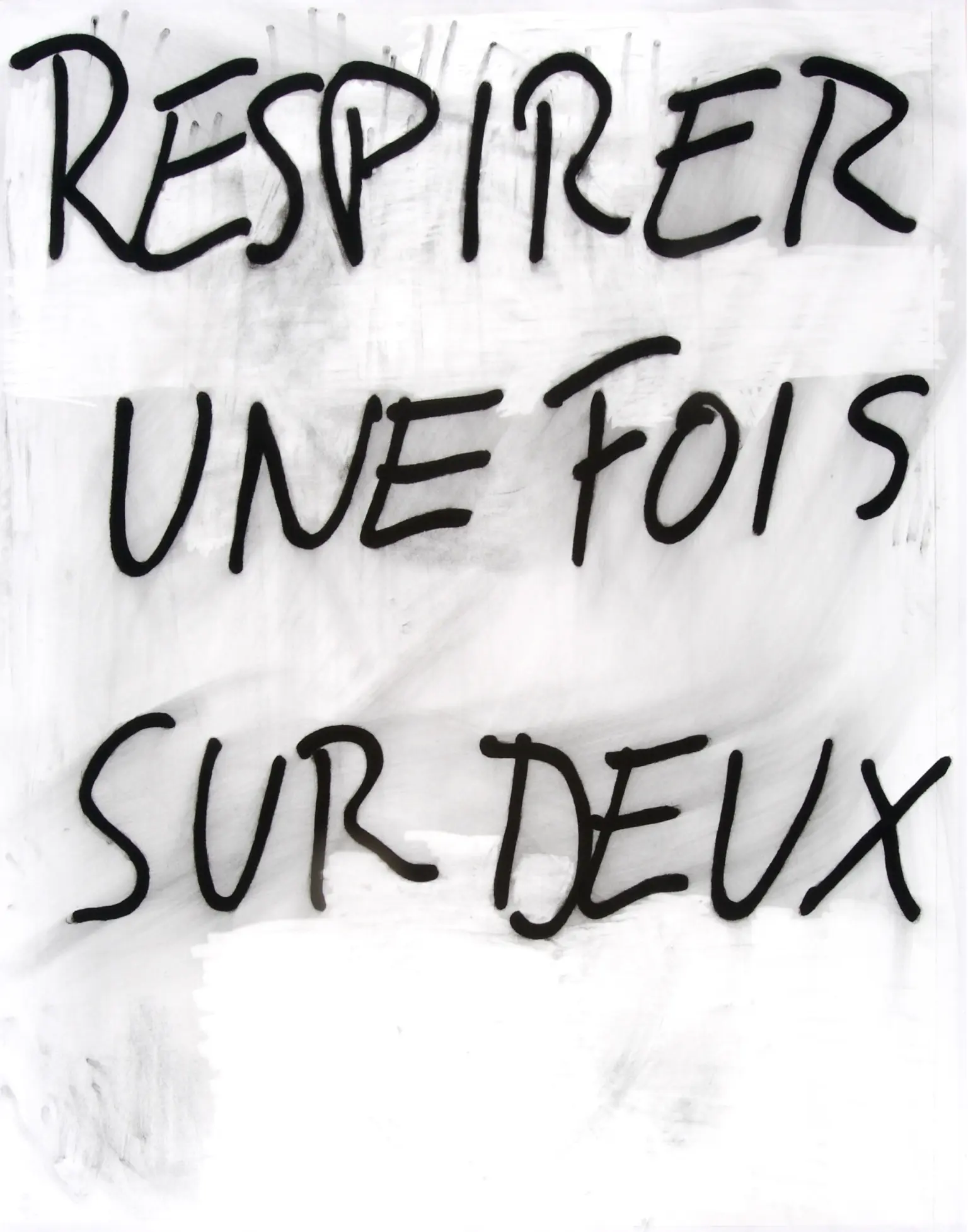 Alain Huck. Respirer une fois sur deux