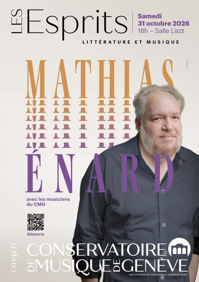 Mathias Énard et les musicien·ne·s du Conservatoire de Musique de Genève